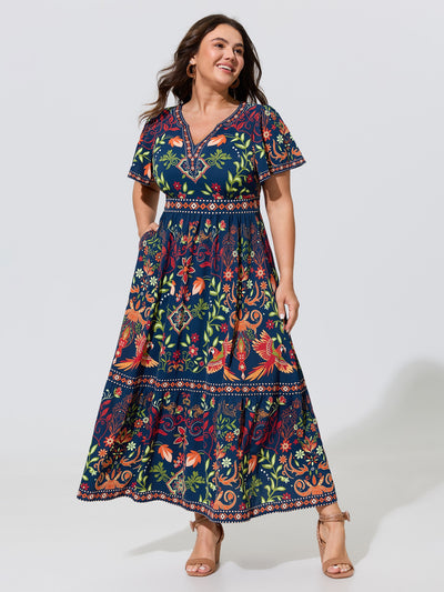 boho dress plus size uk Clothing for Women Sizes 14-34 | A Re-Imagining Icon: USA A-Line Wedding Guest Dresses Color:Silver-plated