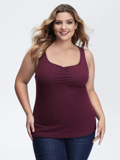 CARCOS Plus Size Tank Tops For Women - Sleeveless V-Neck Tie Dye/Leopard/Camo Tees (XL-5XL)
