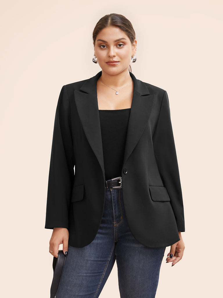 Stretch Woven Pocket Slim Fit Blazer