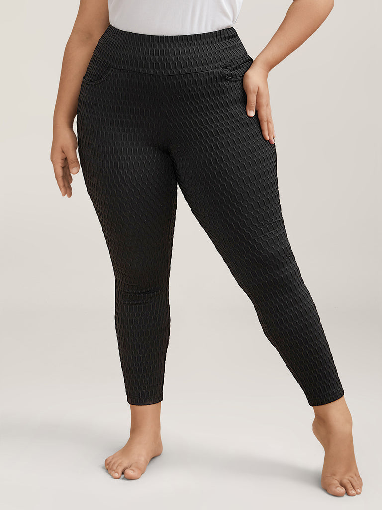 Textured Wide waist Super Stretch Leggings