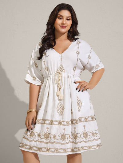 boho dress plus size uk Boho Plus Size Printed Loose Maxi Dress Luna